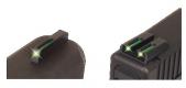 TruGlo TFO Square Green Front/U-Notch Rear Fiber Optic Handgun Sight