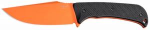 Hogue 35859 Extrak XL 3.90" Fixed Clip Point Plain Blaze Orange Cerakote CPM M4 Tool Steel Blade, Black Textured G10 Scales Hand - 131