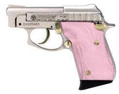 Taurus PT25 .25 ACP  2 Nickel/Gold, Pink Pearl grips **SPECIAL