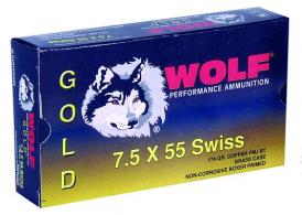 Wolf 7.5X55 Swiss 174 Grain Full Metal Jacket