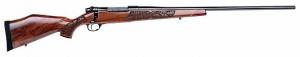 Weatherby Mark V Lazermark Bolt Action Rifle .300 Weatherby Magnum 26 Barrel 4 Rounds Claro Walnut Stock Blued Steel Barrel