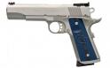 Colt Mfg 1911 Single 9mm 5 9+1 Blue G10 Grip Stainless Steel