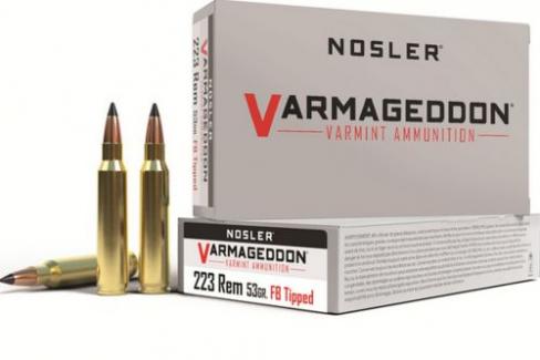 Main product image for Nosler Varmageddon Flat Base Tipped 223 Remington Ammo 53 gr 20 Round Box