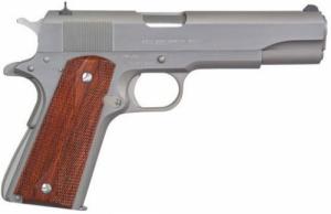 Colt O1070A1CS 70 Govt 45 ACP 5" 7+1 Double Diamond Rosewood Grip Brushed SS - O1070A1CS