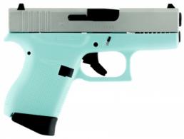 Glock G43 Subcompact Double 9mm Luger 3.39 6+1 Robin Egg Blue Polyme - PI4350201RES