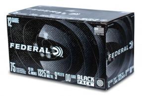 Federal Black Pack 12GA 2 3/4 00 Buck 75 rounds - BF1270075