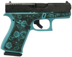 Glock G43 Subcompact Engraved Tiffany Paisley 9mm Pistol