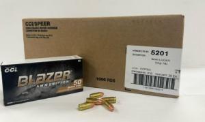 CCI Blazer Brass 9mm 124gr FMJ 20 boxes/1000rd case - 5201