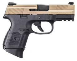 FN FNS-9C 9mm 3.6" Black/FDE 12+1 Fixed 3-Dot Sights