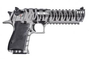 Magnum Research - Desert Eagle Mark XIX, 44Mag, 6, Fixed Sgts, SS/White Tiger Stripe, Int Muzzle Brake, 8-rd