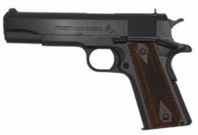 Auto-Ordnance  1911-A1 GI Spec *MA Compliant 45ACP 5 9+1 Matte Black Steel Checkered Wood with Integrated US Logo