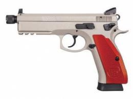 CZ 75 SP-01 Tactical 9mm Red Alum Grips Threaded 18+1 Night Sights - 91231