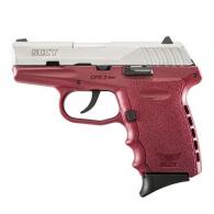 SCCY Industries CPX-2 Double Action 9mm 3.1 10+1 Crimson Polymer Grip/Frame