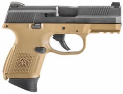 FN FNS-9C 9MM NMS 12/17R FDE/BLK LE - 66100356