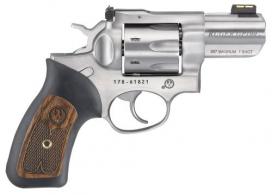 Ruger GP100 .357 Magnum 2.5" Stainless Rubber/Hardwood Insert Grip - 1774