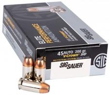 Sig Sauer ammo V-Crown .45 ACP 200gr JHP 50rd box
