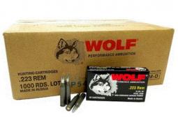 Wolf 223 Remington 75 Grain Hollow Point Bi Metal - CASE