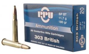 PPU Standard Rifle 303 British 180 gr Soft Point (SP) 20 Bx/ 10 Cs