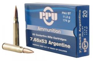 PPU Metric Rifle 7.65x53mm Argentine 180 gr Soft Point (SP) 20 Bx/ 10 Cs