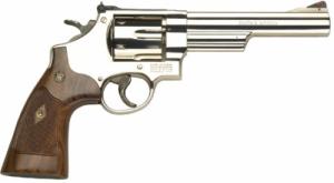 Smith & Wesson Model 57 Nickel 6" 41 Magnum Revolver