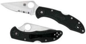 Spyderco Delica Folder Knife w/Black Handle - C11PSGRE