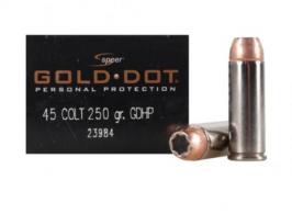 Speer 45 Long Colt 250 Grain Gold Dot Hollow Point