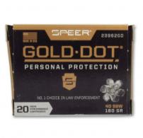 Speer 40 S&W 180 Grain Gold Dot Hollow Point - 23962