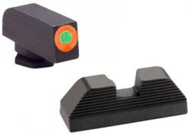 Main product image for AmeriGlo Hackathorn Sight For Glock 42/43 Steel Green w/Orange Outline Black