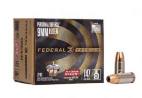 Main product image for Federal Hydra-Shok Jacketed Hollow Point 20RD 147gr 9mm