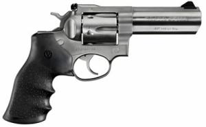 Ruger GP-100 357 Mag 4in, Satin Stainless, and Rubber Grips - kgpf-340
