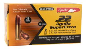 Aquila .22 Long Rifle 38 Grain Solid Point High Velocity Hollow - 1B222335