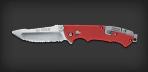 Hinderer Rescue Serrated Edge Folding Knife 3.5 Inch Blade and S - 22-01534
