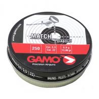 Gamo Match Pellets .22 Caliber Flat Nose 250 Per Tin - 632002554