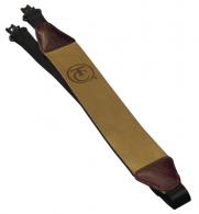 Muzzleloader Rifle Sling Brown Leather Faced And Quick Remove Sw - 7584