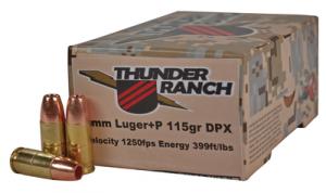 Thunder Ranch Defensive 9mm Luger +P 115 Grain Deep Penetrating