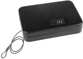 Personal Safe with Combination Lock and Security Cable Exterior Dimensions 9.5 x 6.5 x 2 Inches - BD1125