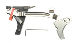 Fulcrum Drop In Trigger Kit Stainless Trigger Pad with Black Safety for Gen 3 For Glock 21/30 - ZT-FUL-DRP45STB