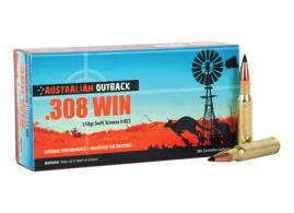 Outback Ammunition .308 Winchester 150 Grain Swift Scirocco II BTS 200 Rounds Per Case - OB308SII