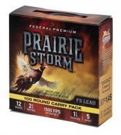 Premium Prairie Storm FS Lead Carry Pack 12 Gauge 2.75 Inch 1.25 Ounce 5 Round Four Boxes of 25 Each - PF154FSF305