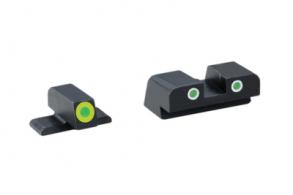 Tritium Front/Rear Combo Sights Green Dot White Outline Rear and Green Dot LumiLime Outline Front For SIG #8 - SG-743