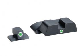 Pro i-dot Set For S&W M&P Front ProGlo Green Tritium With White Outline Single Dot Green Rear Sight - SW-101