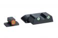Tritium Front/Rear Combo Sights Green Dot White Outline Rear and Green Dot Orange Outline Front For S&W Shield - SW-745