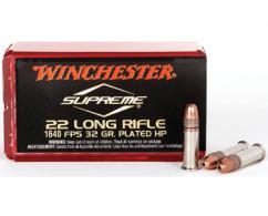 Winchester .22 LR  32GR LEAD HOLLOW POINT PLATE 50/40 - S22LRUHV
