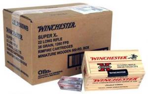 Winchester .22 LR  HP 36GR 1280FPS 500 ROUNDS - 22LR500WB