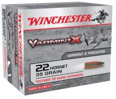 Winchester Ammo Varmint X 22HOR 35GR Poly Tip 20/10
