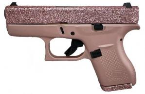 Glock 42 .380 ACP 3.25 Rose Gold Glitter Gunz - UI4250201RGGG