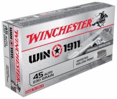 Winchester Win1911 45 ACP 230gr JHP 50/bx