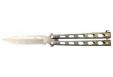 Bear & Son Butterfly Knife 2.38" Galaxy Pwdr Coat Spr Pnt