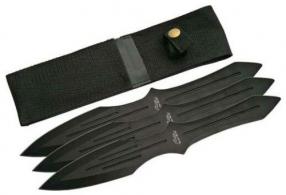SZCO Rite Edge 9.75" Throwing Knife Black 3pc Set W/Sheath