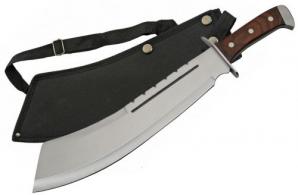 Rite Edge 13" Cleaver Blade Full Tang Brown Wood Handle - 926948WD